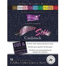 Karten und Scrapbooking Papier, Papier blöcke Glitter Silk Cardstock, 10,8 x 14 cm, 20 Blatt