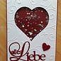 Embellishments / Verzierungen Ventana clara para diseñar tarjetas Schaker 3D. 6 piezas, 3 ventanas esféricas cada una, 3x en forma de corazón, 3x redondas 77mm