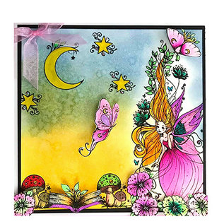 CREATIVE EXPRESSIONS und COUTURE CREATIONS Stamp, A5, Luna Fairy, fairy