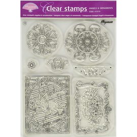 Stempel / Stamp: Transparent Transparentes de cupones: ángeles y adornos
