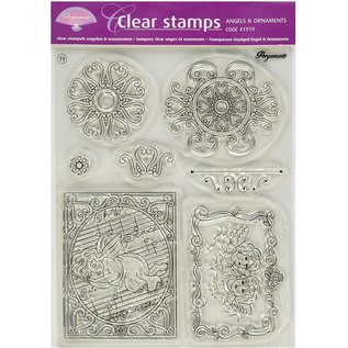 Stempel / Stamp: Transparent timbre transparent: anges et ornements