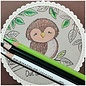 STEMPEL / STAMP: GUMMI / RUBBER Stamp, a charming owl design and high quality stamp.