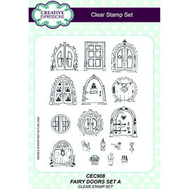 CREATIVE EXPRESSIONS und COUTURE CREATIONS A5-stempel, Fairy Doors, engeldeuren die overeenkomen met de stempel Kh448708 UMS882