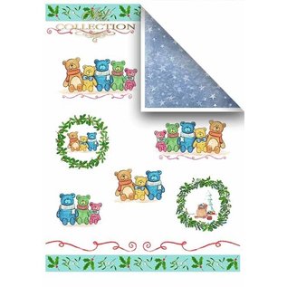 Karten und Scrapbooking Papier, Papier blöcke Bloc de papel para tarjetas y álbumes de recortes, "Invierno" 5 x hoja 200 g / m2, A4 (doble cara)