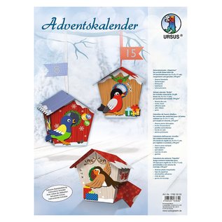 BASTELSETS / CRAFT KITS Komplettes Bastelset für einen Adventskalender "Vögelchen" LETZTE VERFÜGBAR!