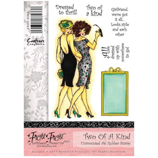 Crafter's Companion A6 Frou Frou Unmounted Rubber Designer Stamp Set, "Two Of A Kind"