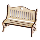 Holz, MDF, Pappe, Objekten zum Dekorieren Miniatures, wooden bench, 8,7 x 4,3 x 6cm