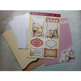 Hunkydory Luxus Sets & Sandy Designs Deluxe Cards SET, voor 3 kaarten, van Hunkydory, "Daddy Bear" Limited!