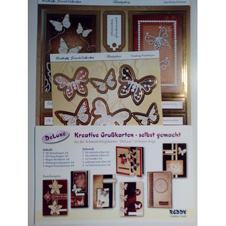 BASTELSETS / CRAFT KITS Deluxe, håndverkssett for kort, for mange kreative gratulasjonskort, gulllaminerte!