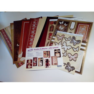BASTELSETS / CRAFT KITS Deluxe, cards crafting set, for many creative greeting cards, gold-laminated!