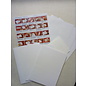 KARTEN und Zubehör / Cards Ensemble de matériel pour 3 cartes de livre-cadeau avec choix en blanc, brun clair ou foncé!