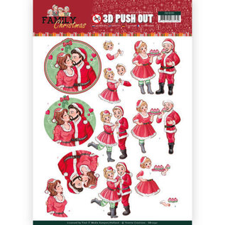 Bilder, 3D Bilder und ausgestanzte Teile usw... Bastel SET 3x 3D Pushout: Yvonne Creations, Family Christmas, Loving Christmas