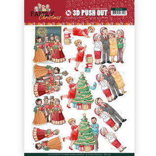 Bilder, 3D Bilder und ausgestanzte Teile usw... 3x 3D Pushout: Yvonne Creations, Family Christmas, Loving Christmas