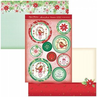 Hunkydory Luxus Sets & Sandy Designs Hunkydory luxe kaartensets, EXTRA uit de "Christmas Classics" collectie + 4 dubbele kaarten en 3D pads, voor het ontwerpen van 4 kaarten!