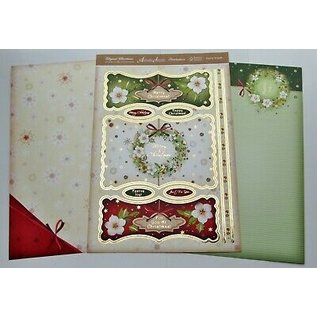 Hunkydory Luxus Sets & Sandy Designs Juegos de cartas de lujo Hunkydory, EXTRA de la colección "Clásicos de Navidad" + 4 cartas dobles y blocs 3D, para diseñar 4 cartas.