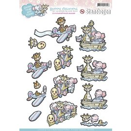 Yvonne Creations Foglio da perforazione A4: tema Baby