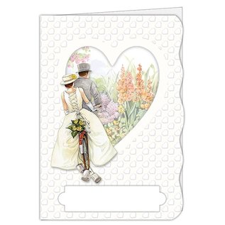 BASTELSETS / CRAFT KITS Kit artigianale, set di carte, per 4 bellissime carte, tema: amore, matrimonio!