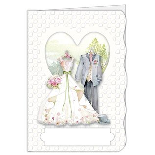 BASTELSETS / CRAFT KITS Kit artigianale, set di carte, per 4 bellissime carte, tema: amore, matrimonio!