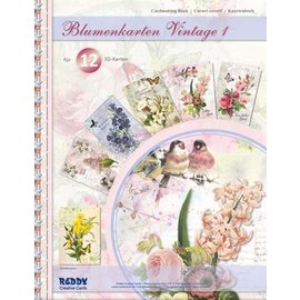 BASTELSETS / CRAFT KITS Håndværkssæt, kortsæt til 12 blomsterkort. Til forskellige lejligheder!