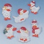 Modellieren Molde, gansos navideños, 7-12 cm, 6 piezas, material requerido 400 g
