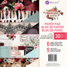 Prima Marketing und Petaloo Prima Marketing, Paper Block, 15,24 x 15,24 cm "Midnight garden"