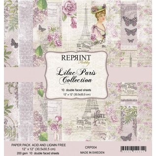 Stamperia, Papers for you  und Florella Designer paper, card and scrapbook paper, 30.5 x 30.5cm, Lilac Paris Collection.