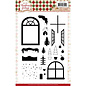 Precious Marieke Conjunto de sellos: ventana con decoraciones de invierno