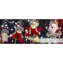 BASTELSETS / CRAFT KITS Bastelset: schattige winterfiguren, winterdecoratie, kerstversiering, decoratie in selectie