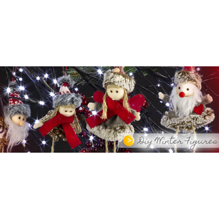 BASTELSETS / CRAFT KITS Bastelset: søde vinterfigurer, vinterdekoration, julepynt, dekoration i udvælgelse