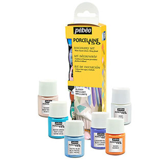 FARBE / MEDIA FLUID / MIXED MEDIA Color de porcelana Pebeo, Discovery Pastel Set, 6x20ml