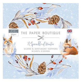 Karten und Scrapbooking Papier, Papier blöcke NOUVEAU! Bloc de papier, A Sprinkle of Winter, 80 feuilles, 13 x 13 cm, 160 g / m2