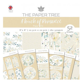 Karten und Scrapbooking Papier, Papier blöcke NEU! SET Papierblock,  Romance, 52 Blatt, 6x6 Designs,  20  x 20 cm, 160 / 300 gsm + 32 Toppers!
