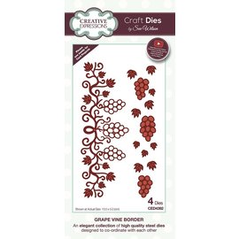 CREATIVE EXPRESSIONS und COUTURE CREATIONS Matrices de découpe, grape vine Border