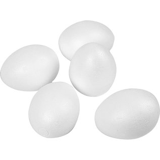 Objekten zum Dekorieren / objects for decorating 3 huevos de poliestireno, h 8 cm, 10 cm y 12 cm, blancos