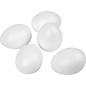 Objekten zum Dekorieren / objects for decorating 3 huevos de poliestireno, h 8 cm, 10 cm y 12 cm, blancos