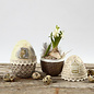 Holz, MDF, Pappe, Objekten zum Dekorieren 1 two-part egg, H 12 cm, D: 9 cm