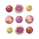 Embellishments / Verzierungen Tilda, 9 brads with embroidered Tilda roses, only LIMITED available!