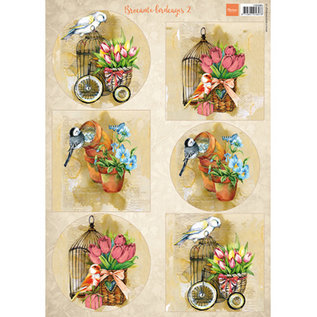 Marianne Design 2x A4 picture sheets, birds & birdcages