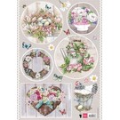 Marianne Design Crafting with paper: A4 sheet with pictures, bouquets