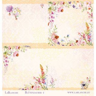 LaBlanche Carta di design, "Blütenzauber", 30,5 x 30,5 cm, stampata su entrambi i lati.