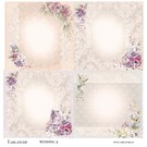 LaBlanche Designerpapir, romantik, bryllup, 30,5 x 30,5 cm, trykt på begge sider.