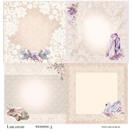 LaBlanche Designer paper, romance, wedding, 30.5 x 30.5 cm, printed on both sides.