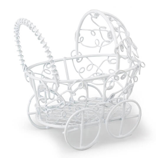 Embellishments / Verzierungen 1 stroller, white, 7 x 7 cm