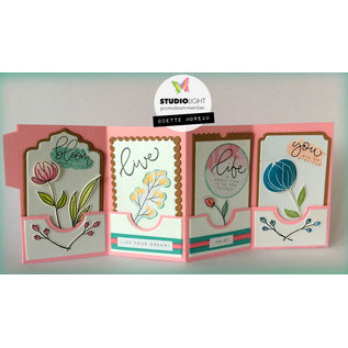 Studio Light Stempel, A6, bloemen, Karin Joan Blooming Collectie nr.03