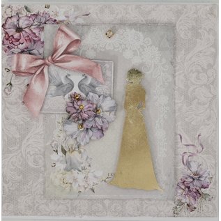 LaBlanche Designer paper, romantic, wedding, 30.5 x 30.5 cm, printed on both sides