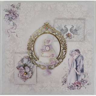 LaBlanche Designer paper, romantic, wedding, 30.5 x 30.5 cm, printed on both sides