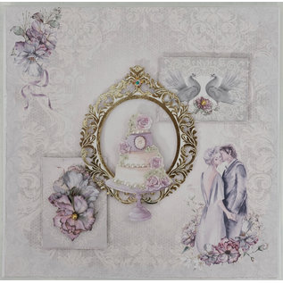 LaBlanche Designpapier, romantisch, bruiloft, 30,5 x 30,5 cm, aan beide zijden bedrukt