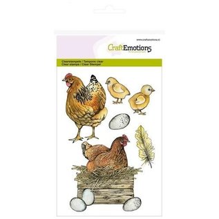 Craftemotions CraftEmotions, A5, francobolli, pulcini e galline