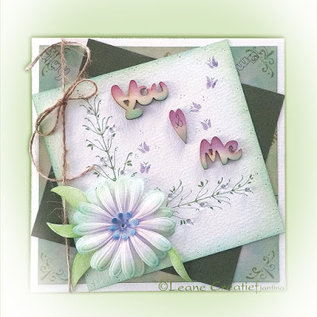 Leane Creatief - Lea'bilities und By Lene Stamping and Embossing stencil, the multi-flower 9 Chrysant