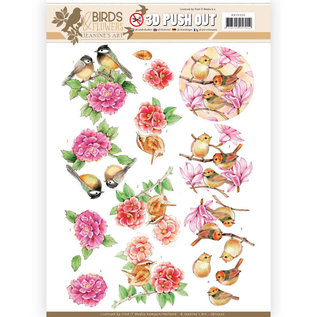 Joy!Crafts / Jeanine´s Art, Hobby Solutions Dies /  A4, foglio fustellato 3D, fiori e uccelli